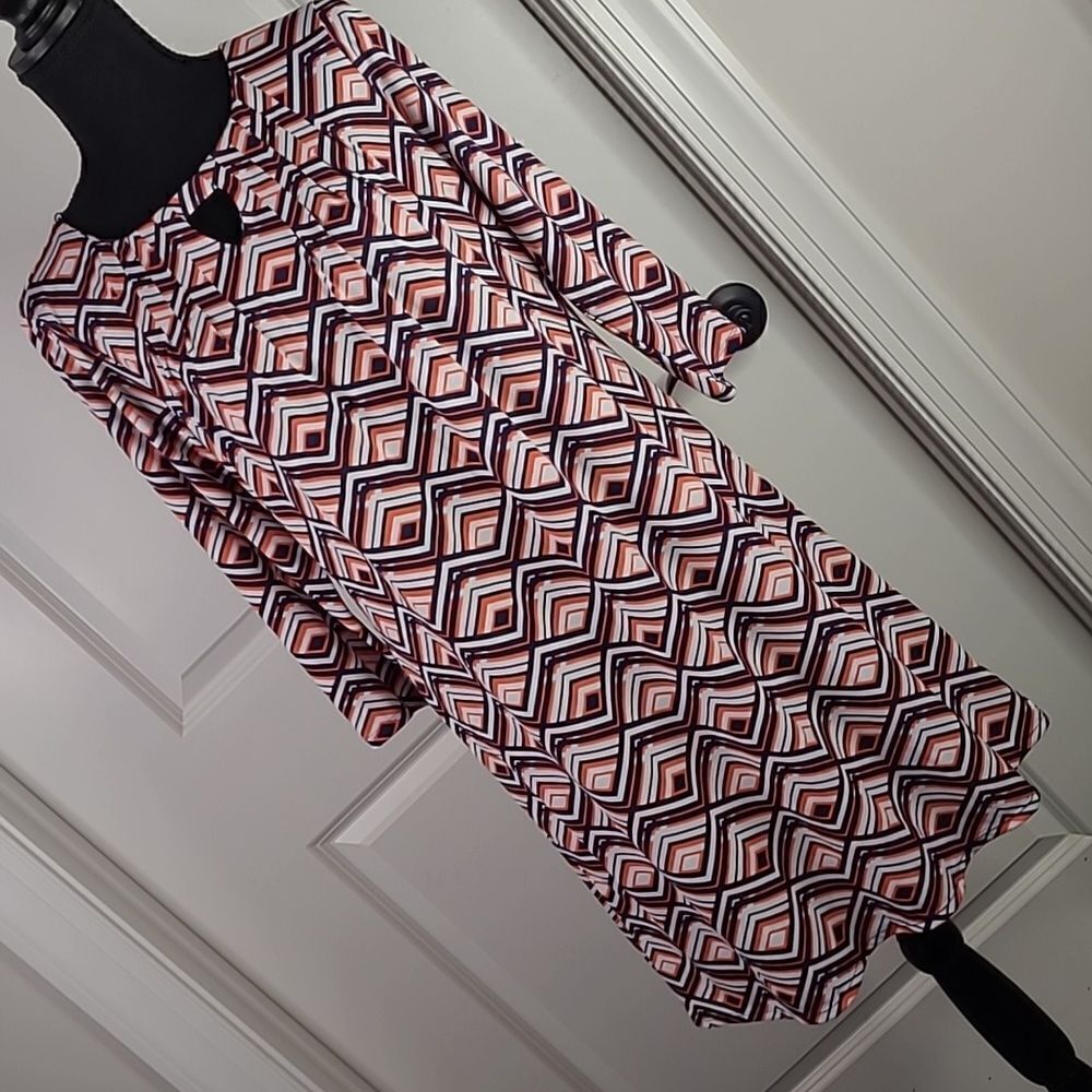 Notations Geometric Print Mini Dress
